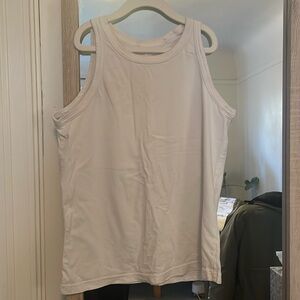 Everlane Organic Cotton Cutaway Tank in White
